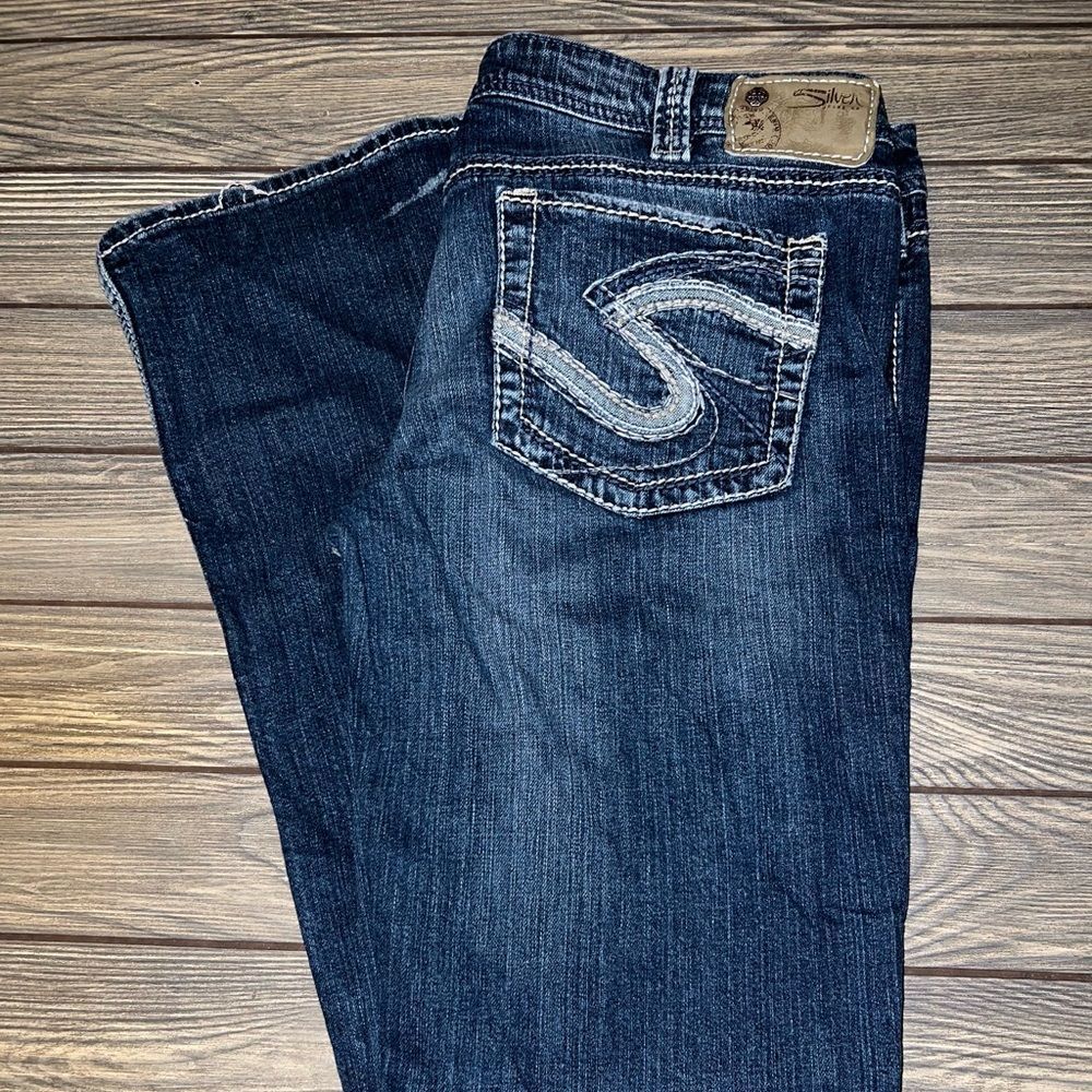 Womens Silver Aiko Bootcut Jeans 33/35